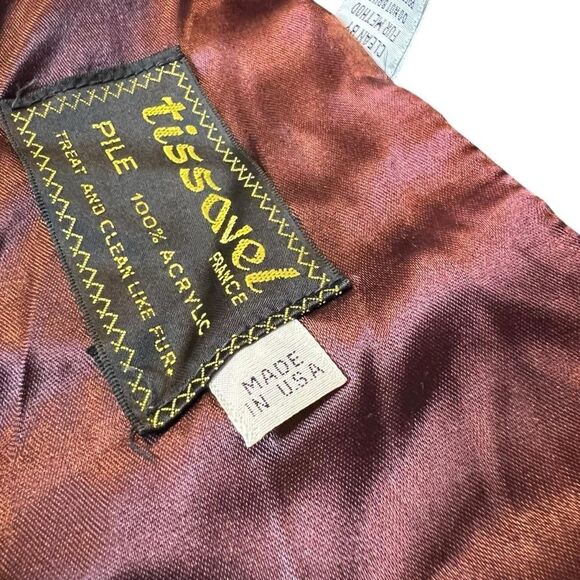 VINTAGE Tissavel of France Faux Fur Coat Mink - Picture 9 of 9